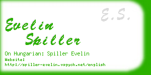 evelin spiller business card